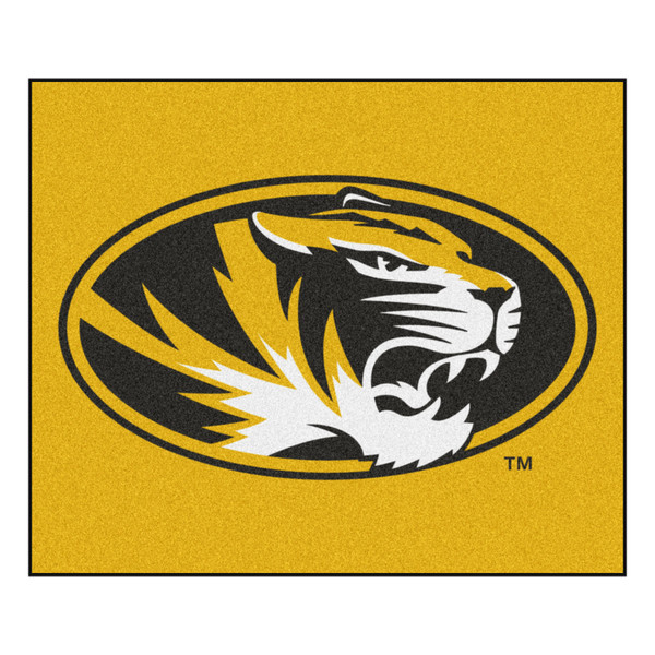 University of Missouri - Missouri Tigers Tailgater Mat Tiger Head Primary Logo Yellow