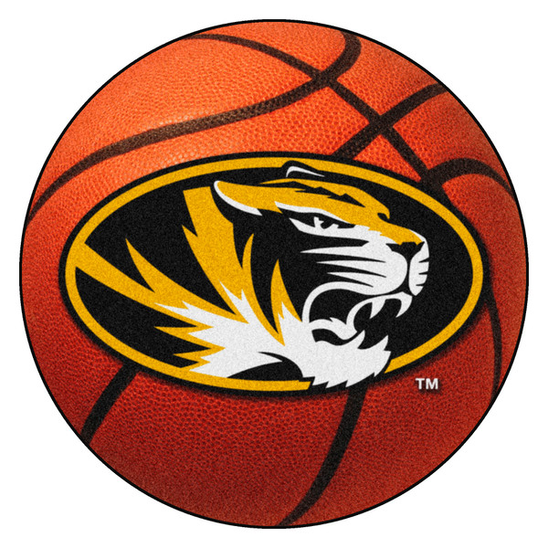 University of Missouri - Missouri Tigers Basketball Mat Tiger Head Primary Logo Orange