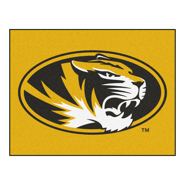 University of Missouri - Missouri Tigers All-Star Mat Tiger Head Primary Logo Yellow