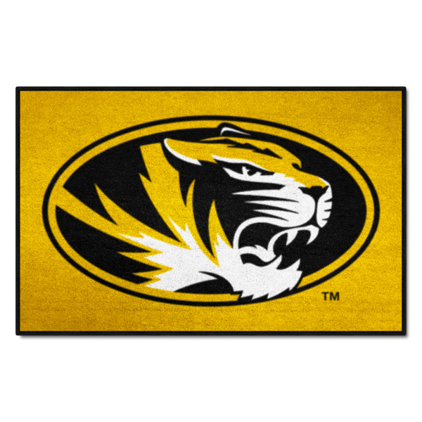 University of Missouri - Missouri Tigers Starter Mat Tiger Head Primary Logo Yellow