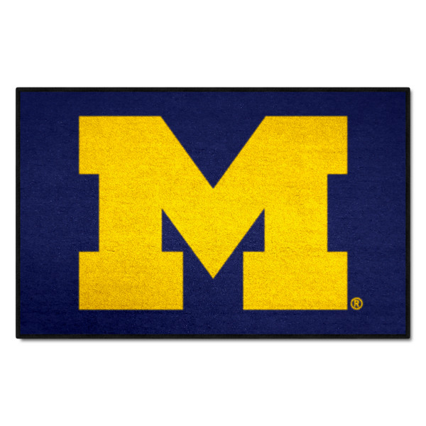 University of Michigan - Michigan Wolverines Starter Mat M Primary Logo Blue