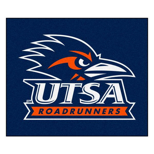 University of Texas at San Antonio - UTSA Roadrunners Tailgater Mat "Roadrunner Head & Wordmark" Logo Navy