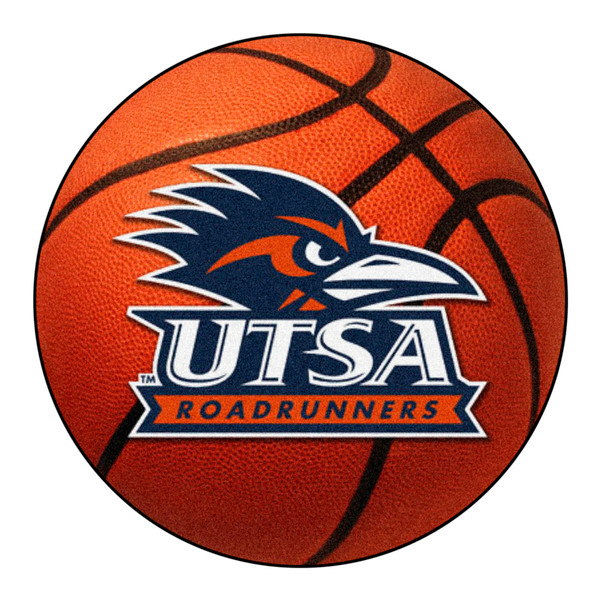 University of Texas at San Antonio - UTSA Roadrunners Basketball Mat "Roadrunner Head & Wordmark" Logo Orange