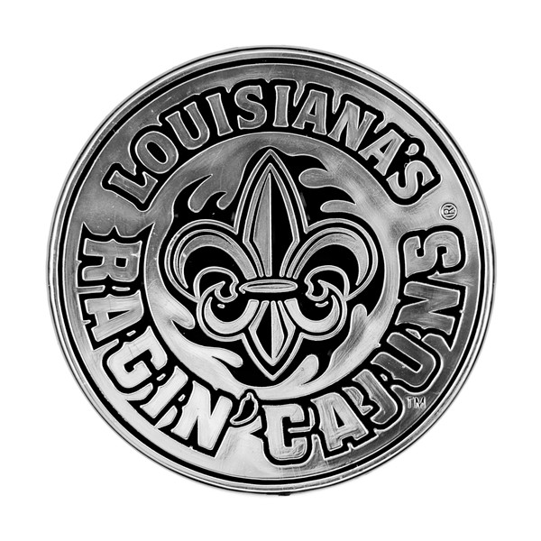 University of Louisiana-Lafayette - Louisiana-Lafayette Ragin' Cajuns Molded Chrome Emblem "Circular Fluer-De-Lis" Logo Chrome