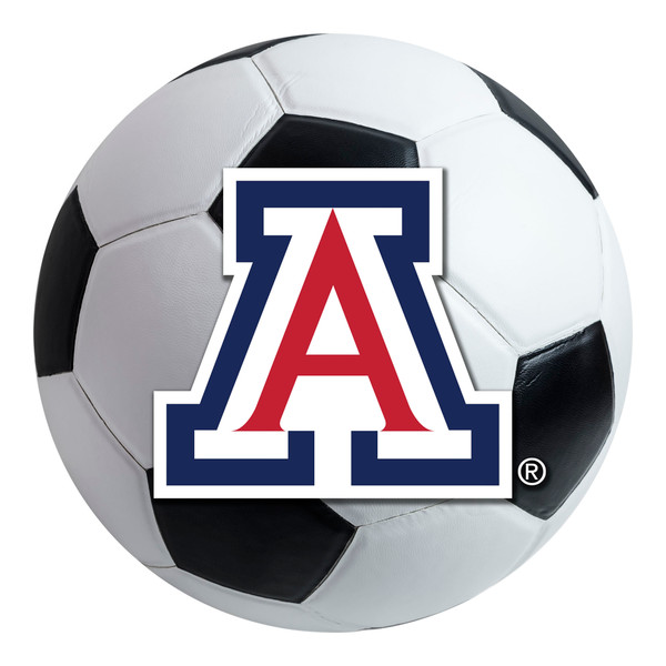 University of Arizona - Arizona Wildcats Soccer Ball Mat Block A Primary Logo White