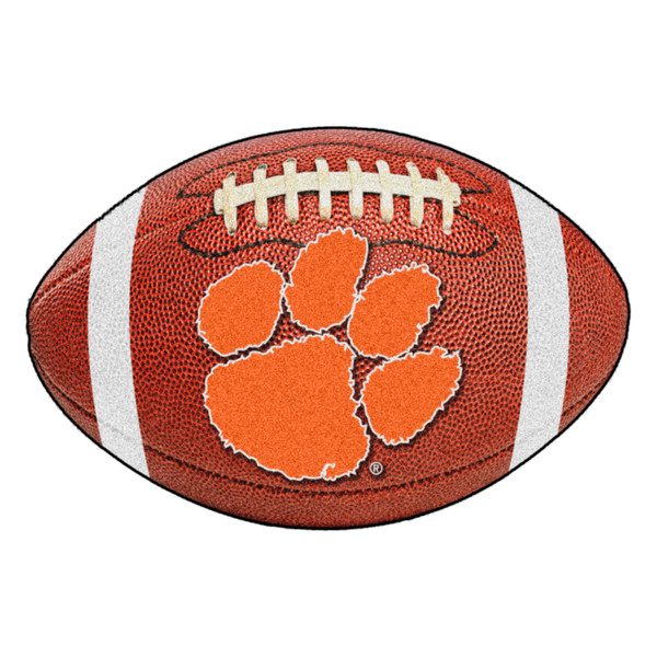 Clemson University - Clemson Tigers Football Mat Tiger Paw Primary Logo Brown