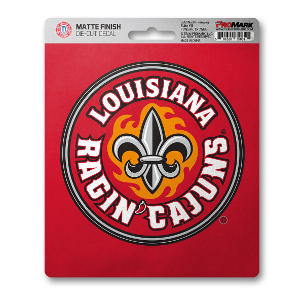 Louisiana Lafayette Matte Decal "Circular Fluer-De-Lis" Logo