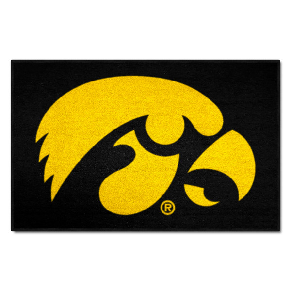 University of Iowa - Iowa Hawkeyes Starter Mat Tigerhawk Primary Logo Black