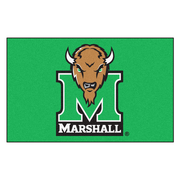 Marshall University - Marshall Thundering Herd Ulti-Mat Bison M Marshall Primary Logo Green