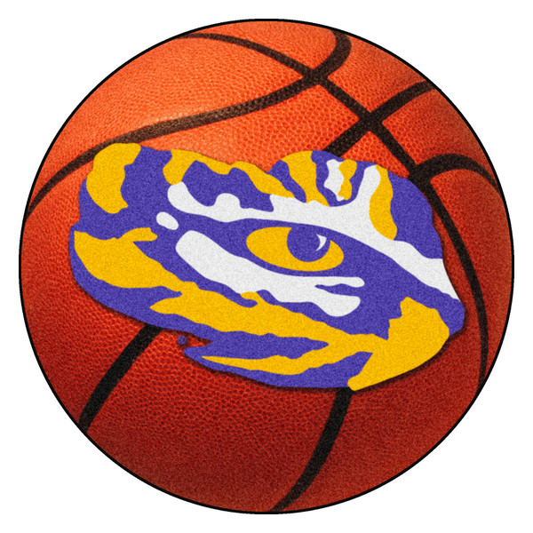 Louisiana State University - LSU Tigers Basketball Mat LSU Primary Logo Orange