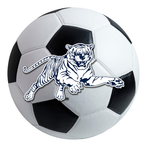 Jackson State University - Jackson State Tigers Soccer Ball Mat "Tiger" Logo White