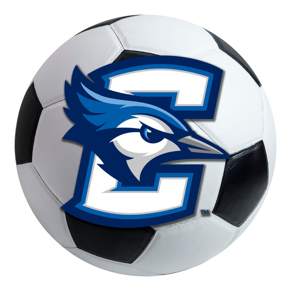 Creighton University - Creighton Bluejays Soccer Ball Mat "C & Blue Jay" Logo White