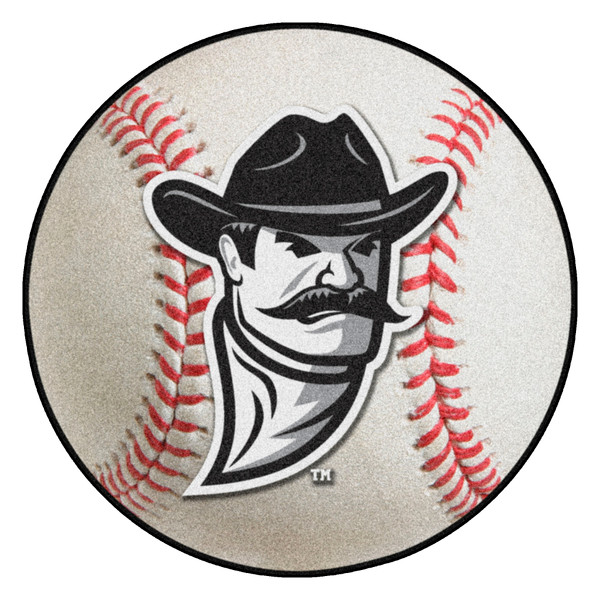 New Mexico State University - New Mexico State Lobos Baseball Mat "Pistol Pete" Logo White