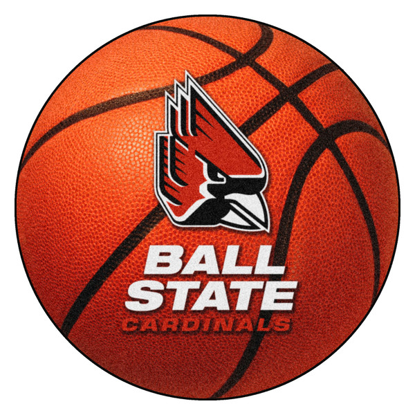 Ball State University - Ball State Cardinals Basketball Mat "Cardinal" Logo Orange