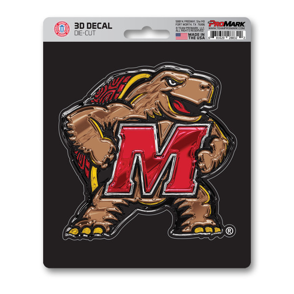 Maryland Terrapins 3D Decal "M & Turtle" Logo
