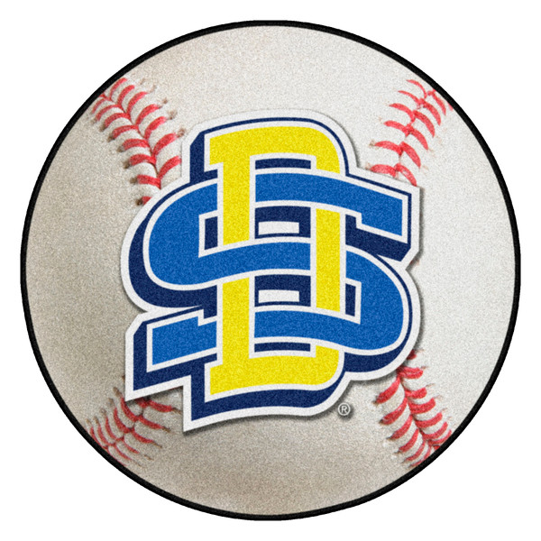 South Dakota State University - South Dakota State Jackrabbits Baseball Mat "Interlocked SD" Logo White