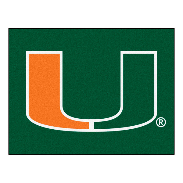 University of Miami - Miami Hurricanes All-Star Mat U Primary Logo Green