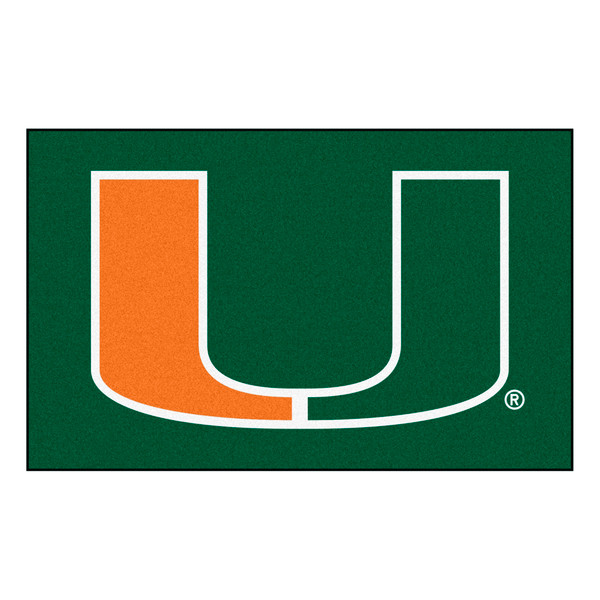 University of Miami - Miami Hurricanes Ulti-Mat U Primary Logo Green