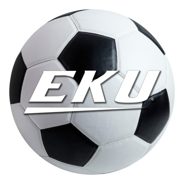 Eastern Kentucky University - Eastern Kentucky Colonels Soccer Ball Mat "EKU" Logo White