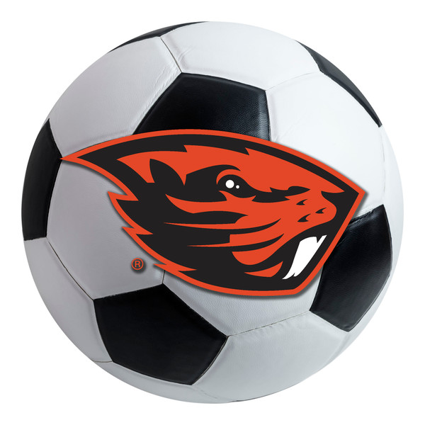 Oregon State University - Oregon State Beavers Soccer Ball Mat Beaver Primary Logo White