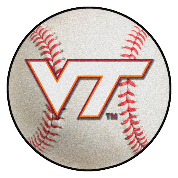 Virginia Tech - Virginia Tech Hokies Baseball Mat VT Primary Logo White
