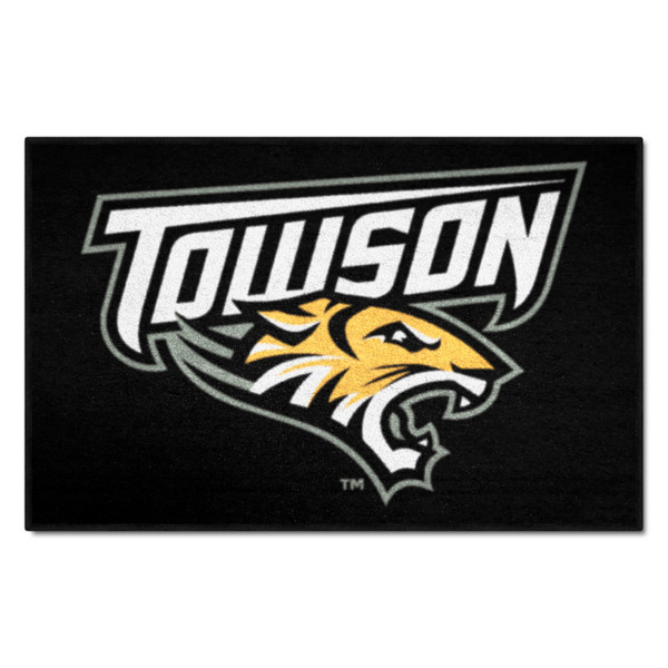 Towson University - Towson Tigers Starter Mat "Towson & Tiger" Logo Black