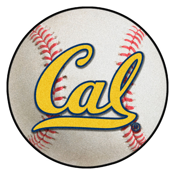 University of California, Berkeley - Cal Golden Bears Baseball Mat "Script Cal" Logo White