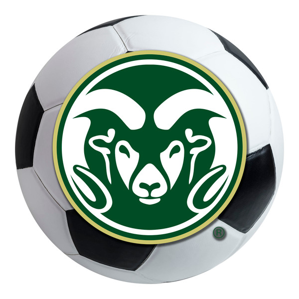 Colorado State University - Colorado State Rams Soccer Ball Mat "Ram" Logo White