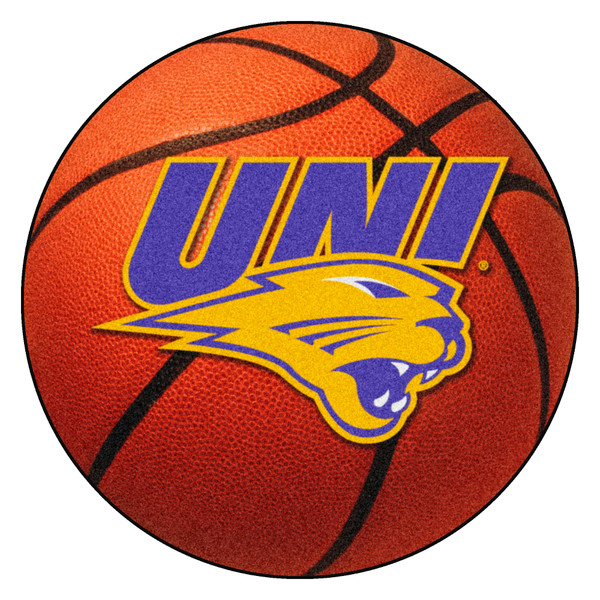 University of Northern Iowa - Northern Iowa Panthers Basketball Mat "UNI & Panther" Logo Orange