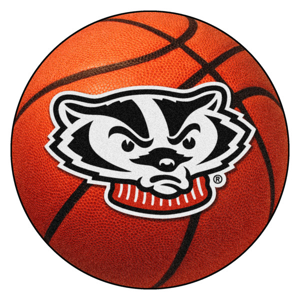 University of Wisconsin - Wisconsin Badgers Basketball Mat "Badger" Logo Orange