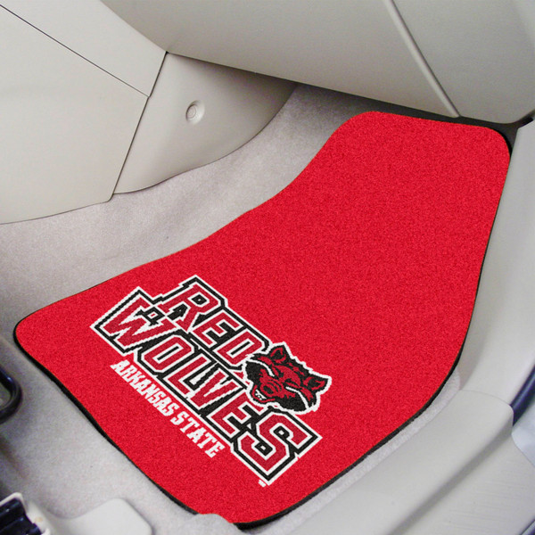 Arkansas State University 2-pc Carpet Car Mat Set 17"x27"