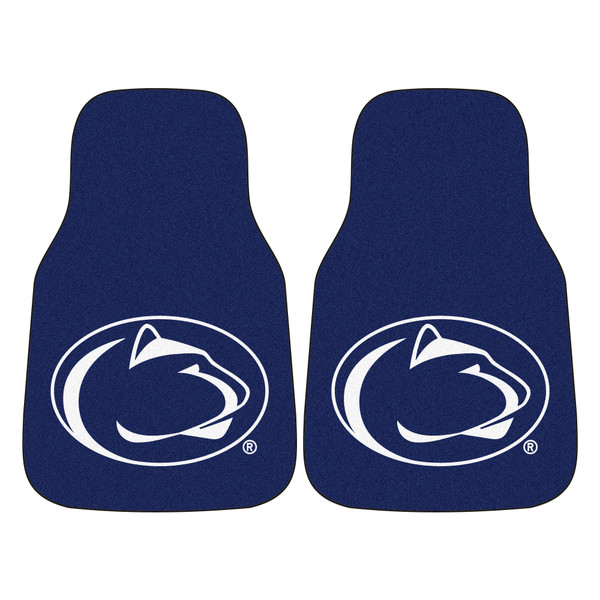 Pennsylvania State University - Penn State Nittany Lions 2-pc Carpet Car Mat Set "Nittany Lion" Logo Navy
