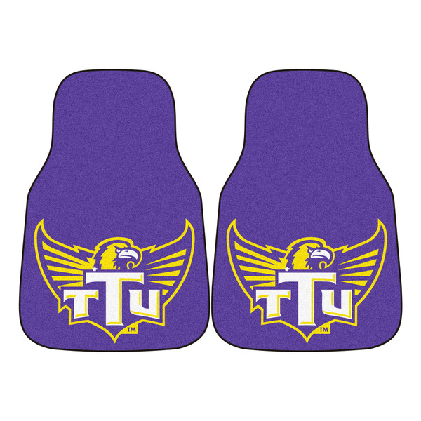 Tennessee Technological University - Tennessee Tech Golden Eagles 2-pc Carpet Car Mat Set "Golden Eagle" Logo Purple