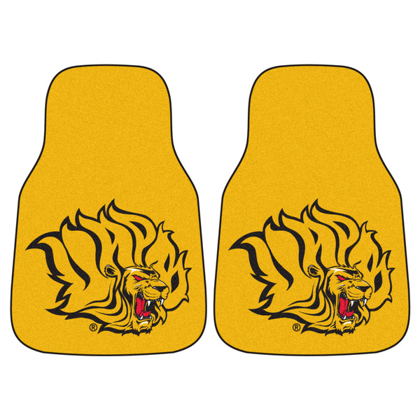 University of Arkansas at Pine Bluff - UAPB Golden Lions 2-pc Carpet Car Mat Set "Lion" Logo Yellow