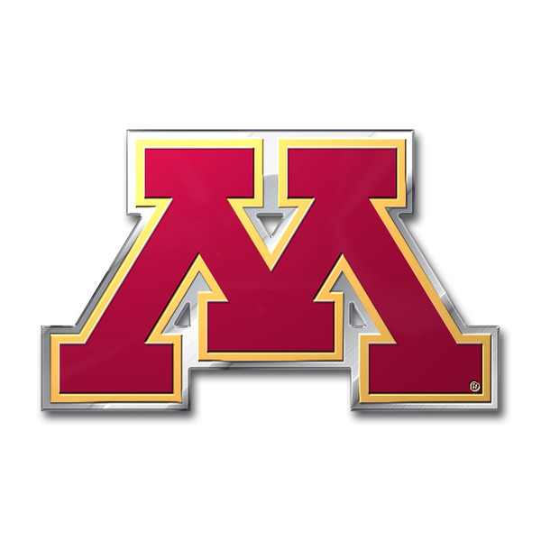 University of Minnesota - Minnesota Golden Gophers Embossed Color Emblem Block M Primary Logo Maroon