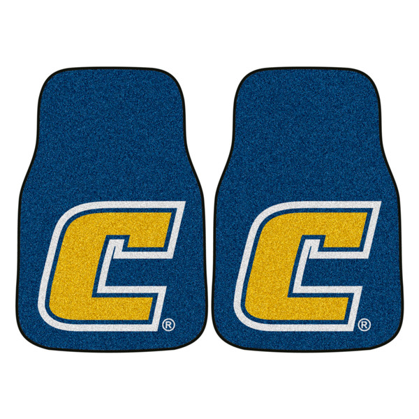 University of Tennessee at Chattanooga - Chattanooga Mocs 2-pc Carpet Car Mat Set "Italic Block C" Logo Yellow