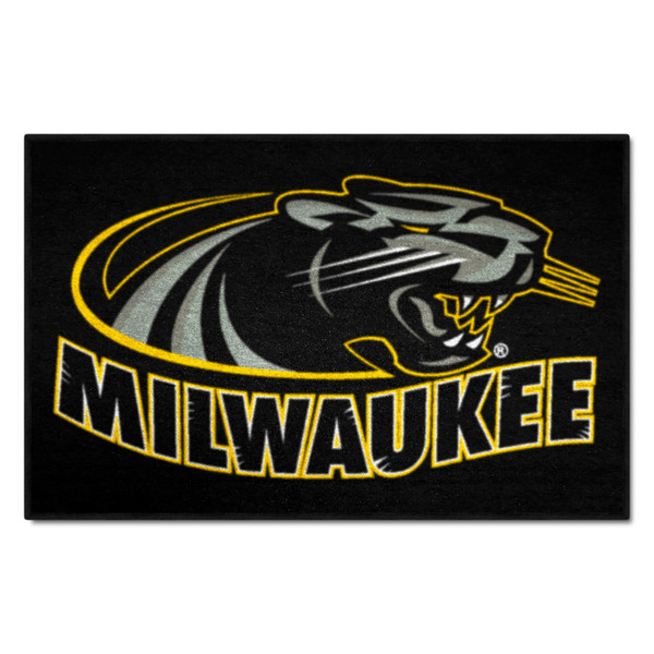 University of Wisconsin-Milwaukee - Wisconsin-Milwaukee Panthers Starter Mat "Panthern & Milwaukee" Logo Black