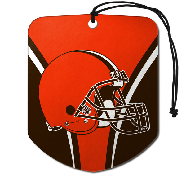 Cleveland Browns Air Freshener 2-pk Browns Primary Logo Orange & Brown