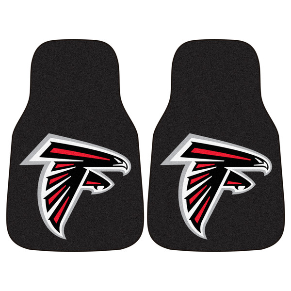 Atlanta Falcons 2-pc Carpet Car Mat Set Falcon Primary Logo Black