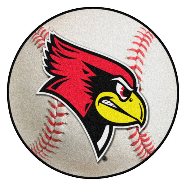 Illinois State University - Illinois State Redbirds Baseball Mat "Redbird & Illinois State" Logo  White