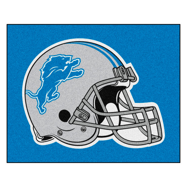 Detroit Lions Tailgater Mat Lions Helmet Logo Blue