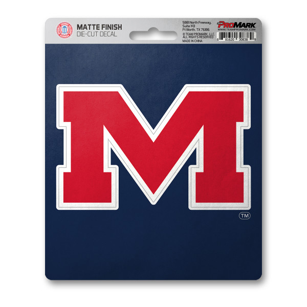 Mississippi Rebels Matte Decal "M" Alternate Logo