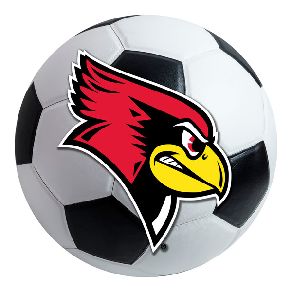 Illinois State University - Illinois State Redbirds Soccer Ball Mat "Redbird & Illinois State" Logo  White