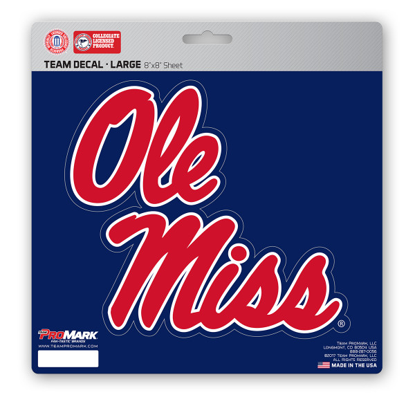 Mississippi Rebels Large Decal "Ole Miss" Script Logo