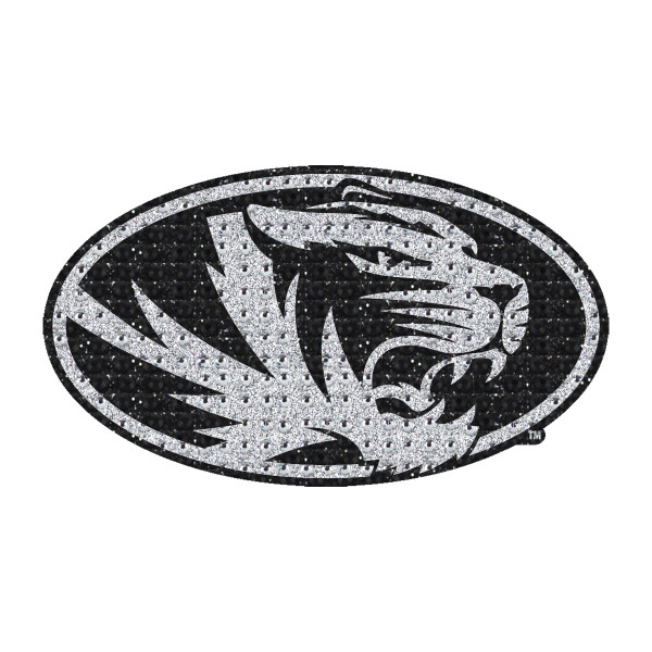 Missouri Tigers Bling Decal "Oval Tiger" Logo