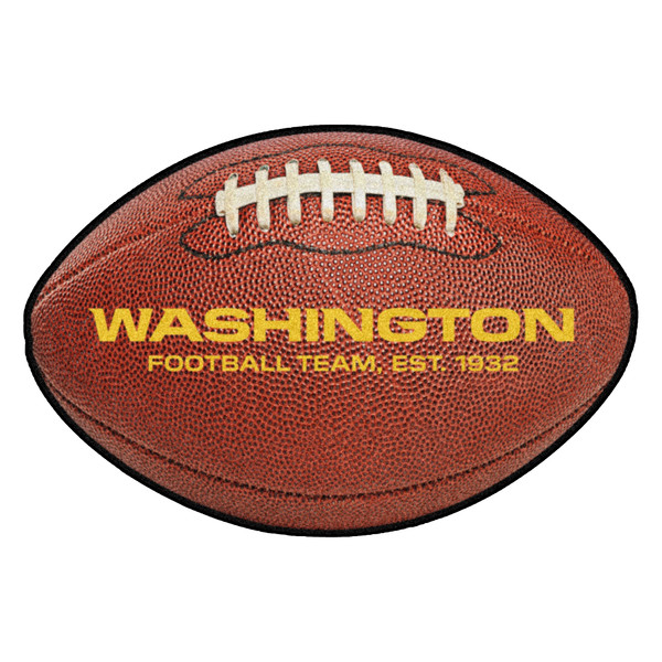 Washington Commanders Football Mat Washington Commanders Primary Logo Brown