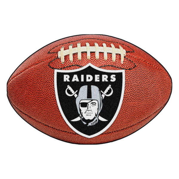 Las Vegas Raiders Football Mat Raider Shield Primary Logo Brown