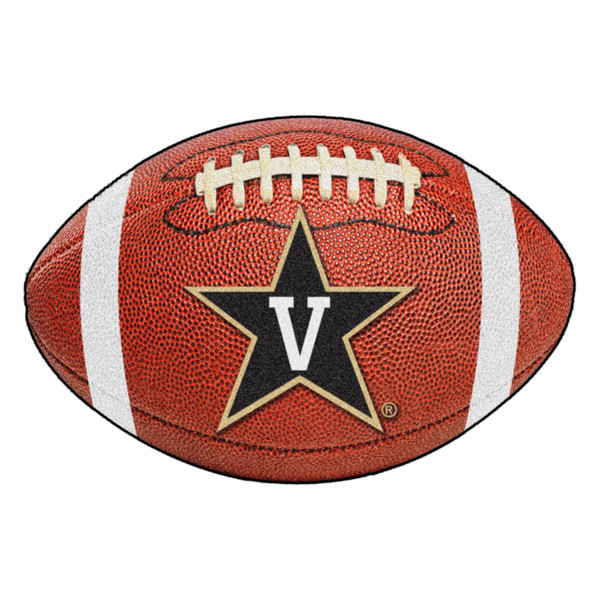 Vanderbilt University - Vanderbilt Commodores Football Mat V Star Primary Logo Brown