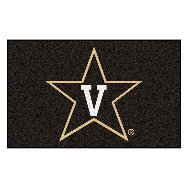 Vanderbilt University - Vanderbilt Commodores Ulti-Mat V Star Primary Logo and Wordmark Black