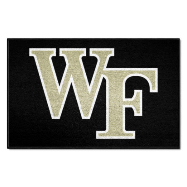 Wake Forest University - Wake Forest Demon Deacons Starter Mat WF Primary Logo Black